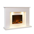 Acantha Minnesota White Marble Electric Fireplace Suite, 50 Inch, 2kW, image 6