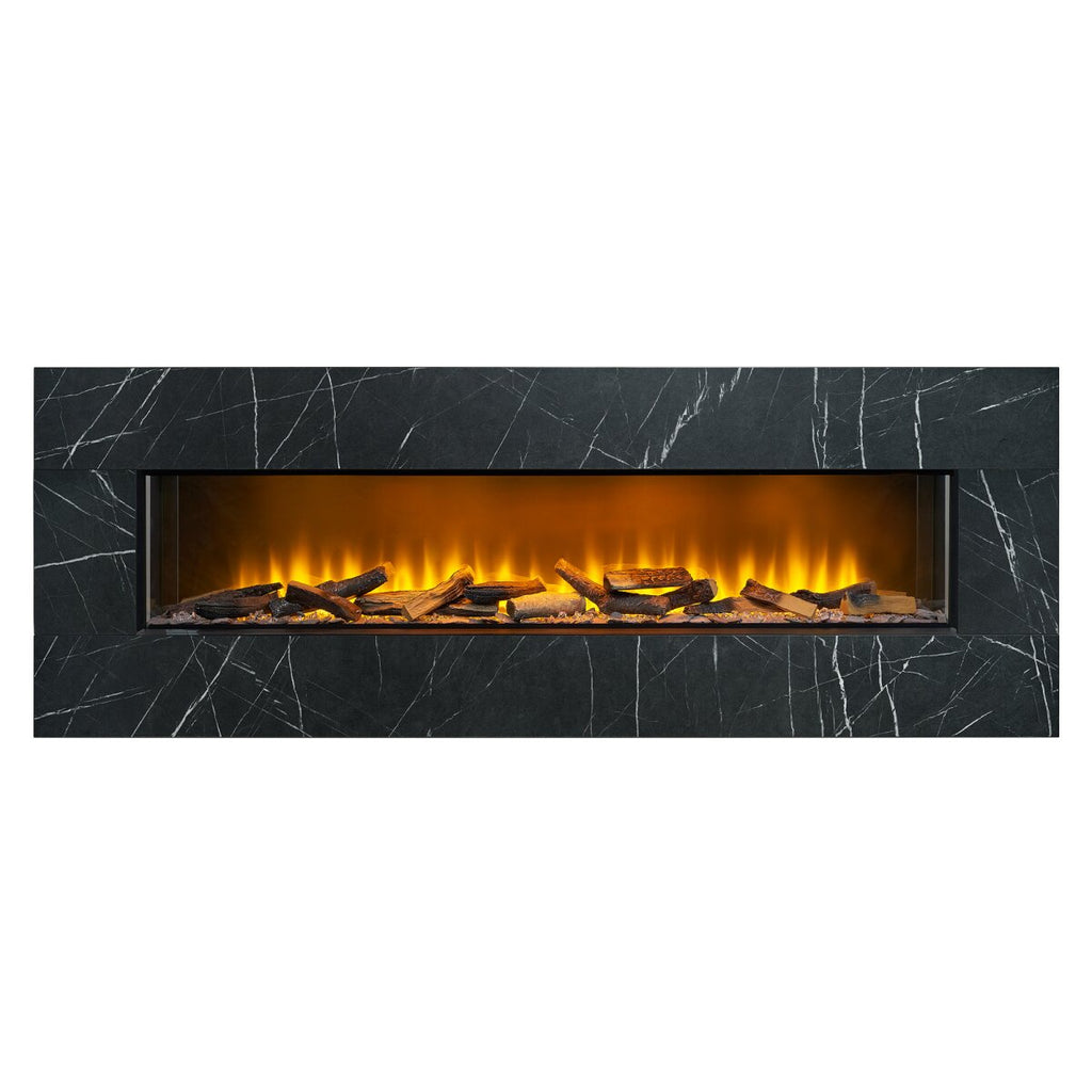 Acantha Pinnacle Fully Inset Media Wall Fire with TV Back Board, 2kW, image 2
