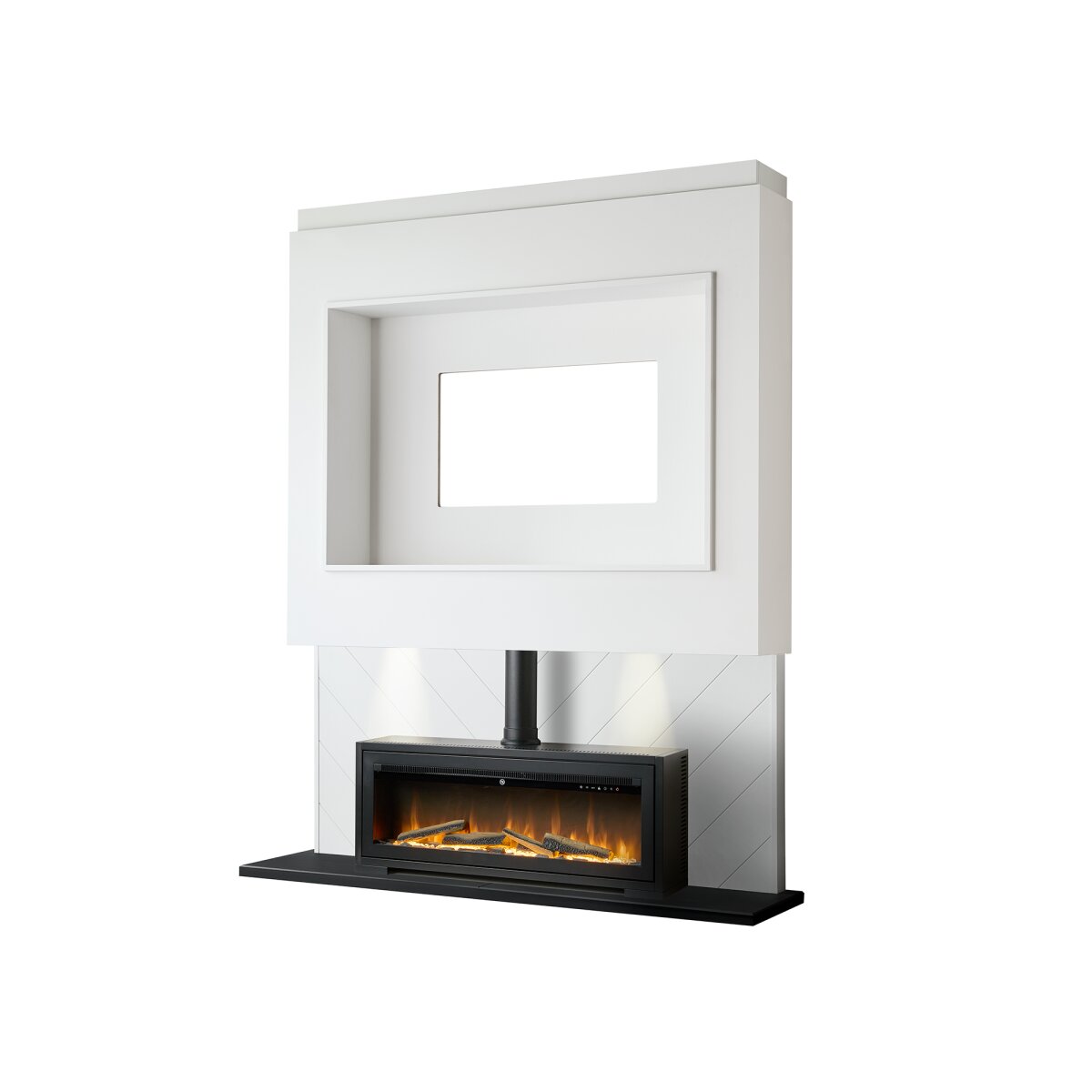 Acantha Pre-Built Media Wall 3 with Vision Electric Media Stove, 2kW, image 7