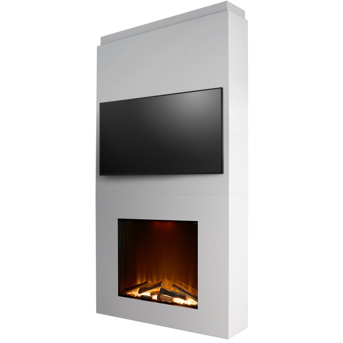 Acantha Pre-Built Media Wall with Aspire 70 SQ Electric Fire, 2kW, image 3