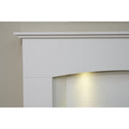 Acantha Tuscon White Marble Fireplace with Downlights, 48 Inch, image 18