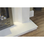 Acantha Tuscon White Marble Fireplace with Downlights, 48 Inch, image 12