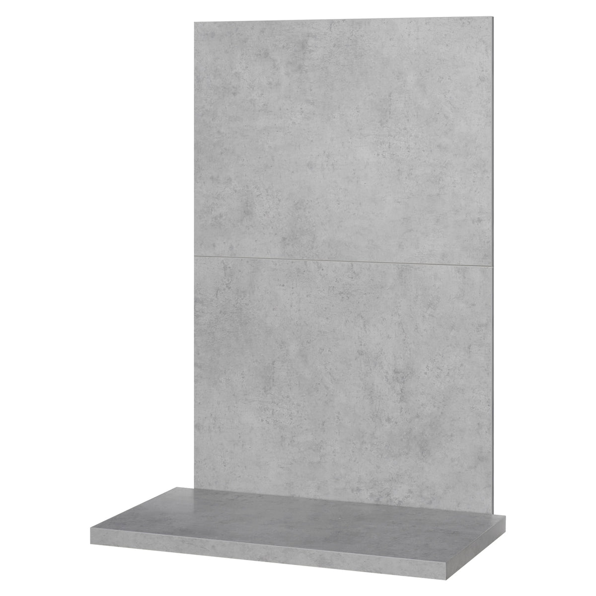 Acantha two tile and hearth set in concrete effect, angled view