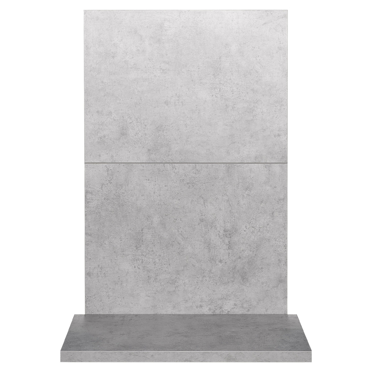 Acantha two tile and hearth set in concrete effect, front view