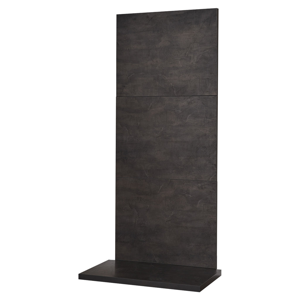 Acantha three tile and hearth set in bronze Venetian plaster effect, angled view