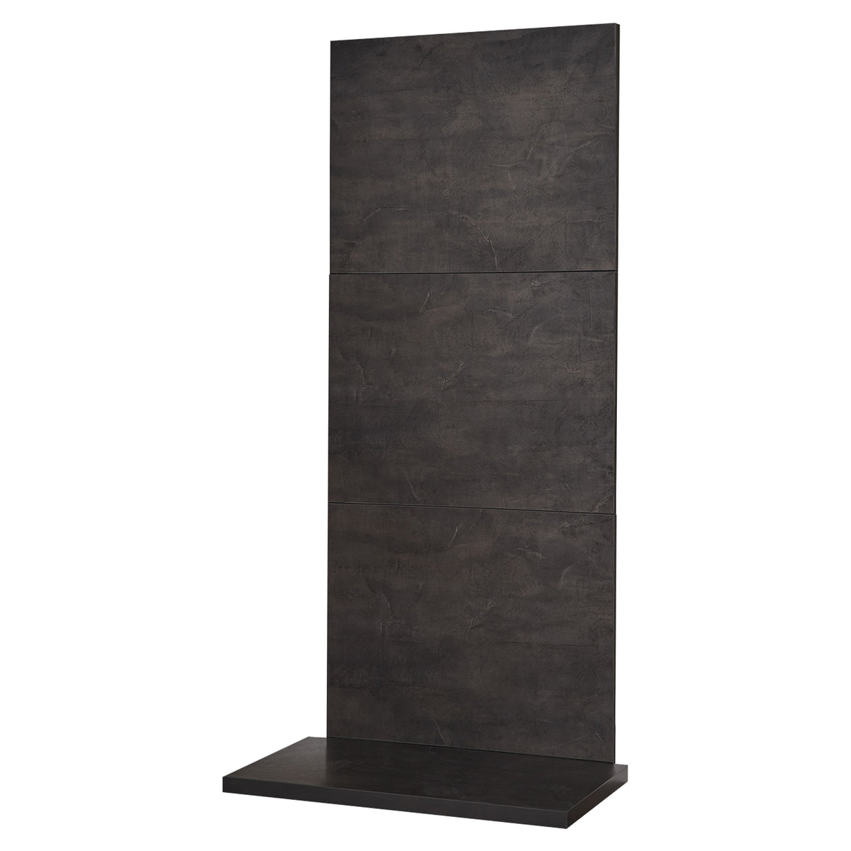 Acantha three tile and hearth set in bronze Venetian plaster effect, angled view