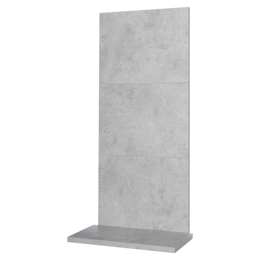 Acantha three tile and hearth set in concrete effect, angled view