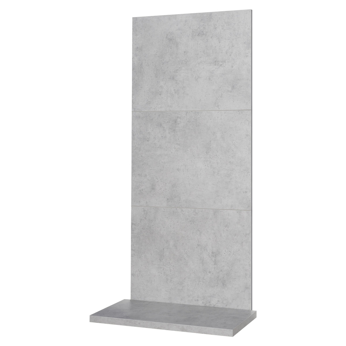 Acantha three tile and hearth set in concrete effect, angled view