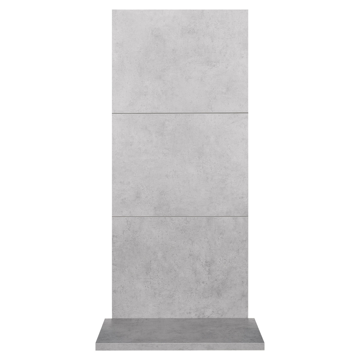 Acantha three tile and hearth set in concrete effect, front view