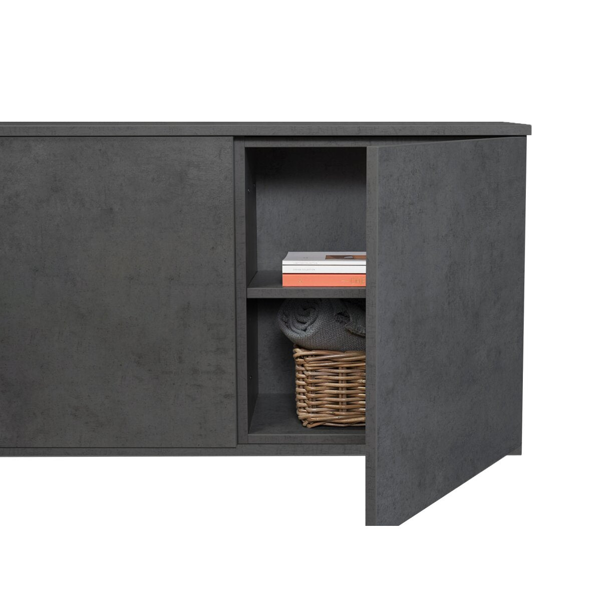 Acantha Zodiac Portrait Electric Media Wall with Storage Cupboards, 2kW, image 7