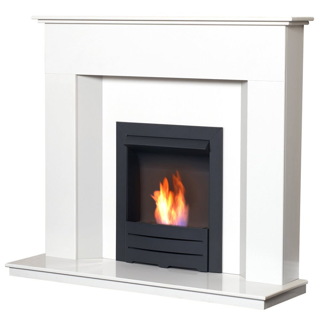 Adam Alora White Marble Fireplace with Downlights, 48 Inch, image 18