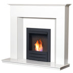Adam Alora White Marble Fireplace with Downlights, 48 Inch, image 18