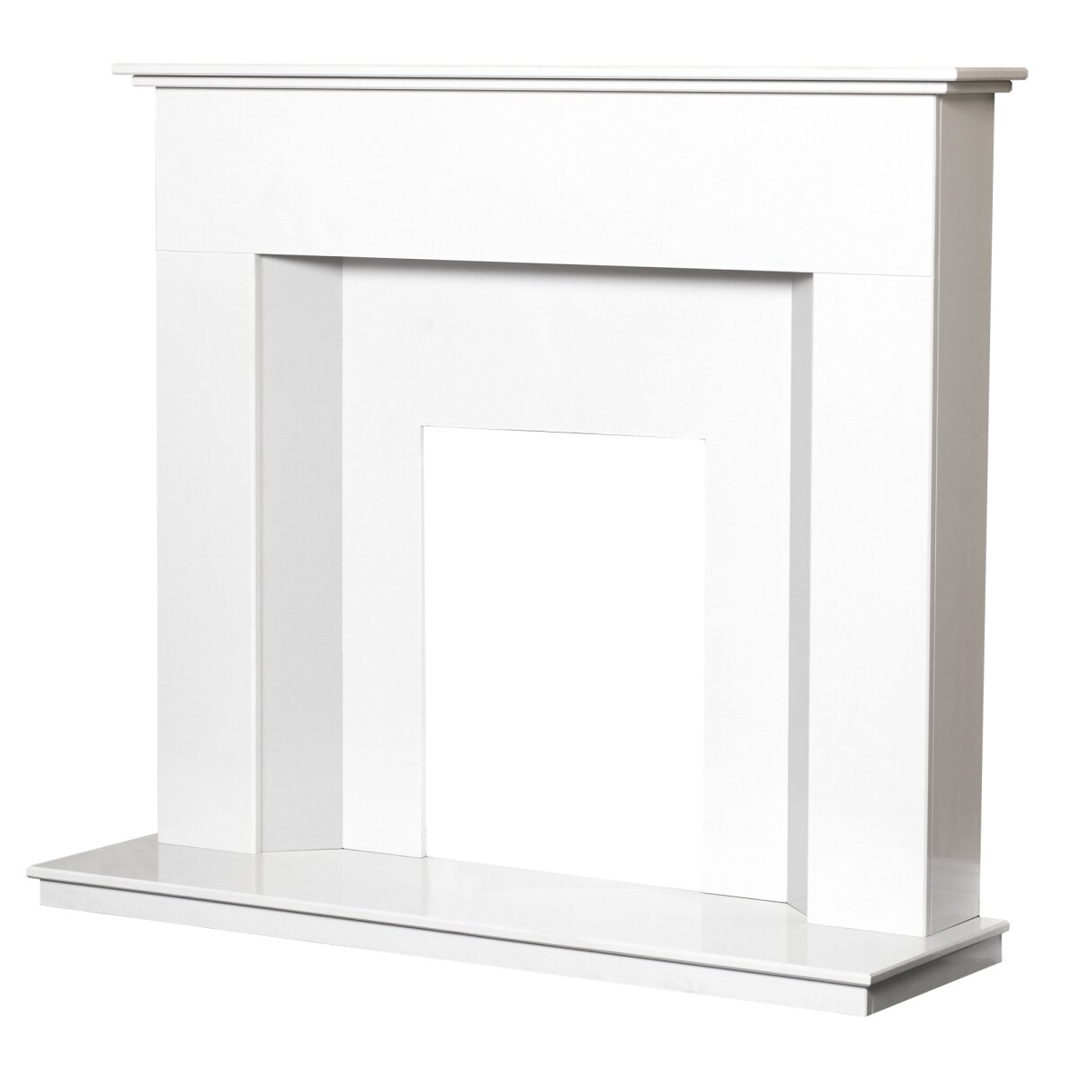 Adam Alora White Marble Fireplace with Downlights, 48 Inch, image 5
