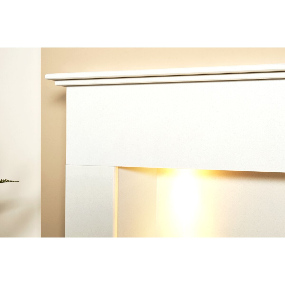 Adam Alora White Marble Fireplace with Downlights, 48 Inch, image 17