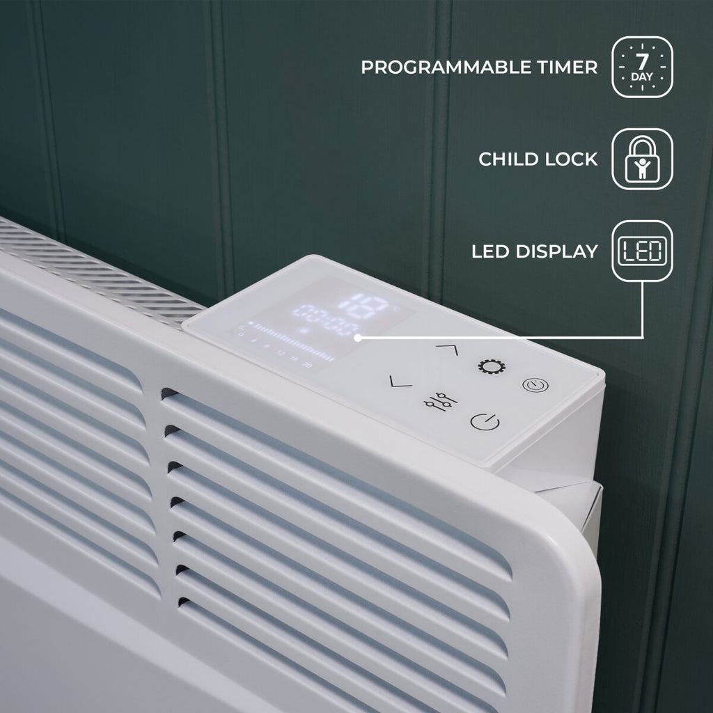 Adam Amba Electric Radiator in White, 1000W or 2000W, image 4