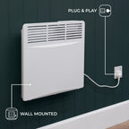 Adam Amba Electric Radiator in White, 1000W or 2000W, image 6
