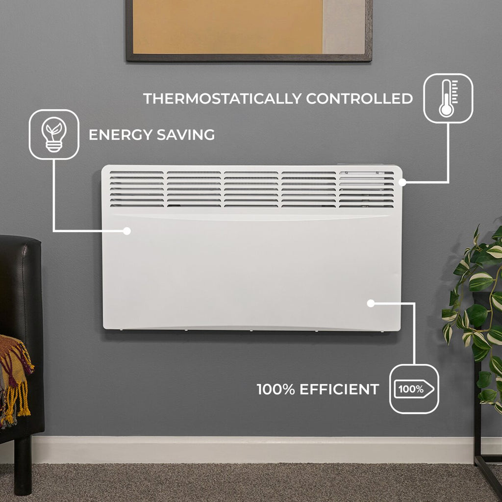 Adam Amba Electric Radiator in White, 1000W or 2000W, image 12