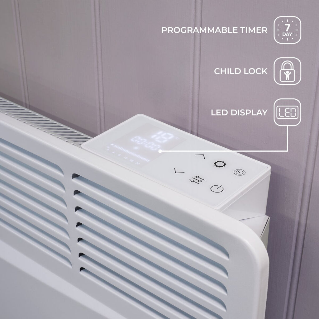 Adam Amba Electric Radiator in White, 1000W or 2000W, image 13