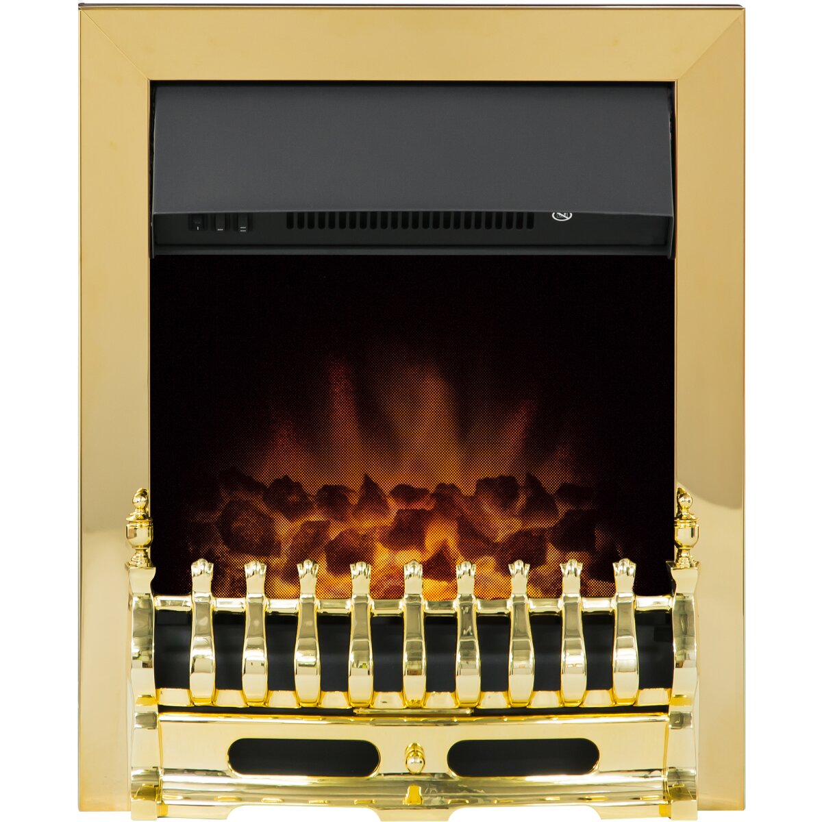 Adam Blenheim Inset Electric Fire, Brass effect
