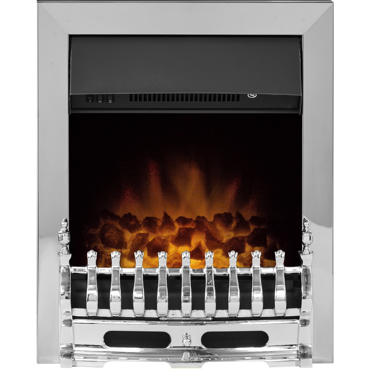 Adam Blenheim Inset Electric Fire, Chrome effect
