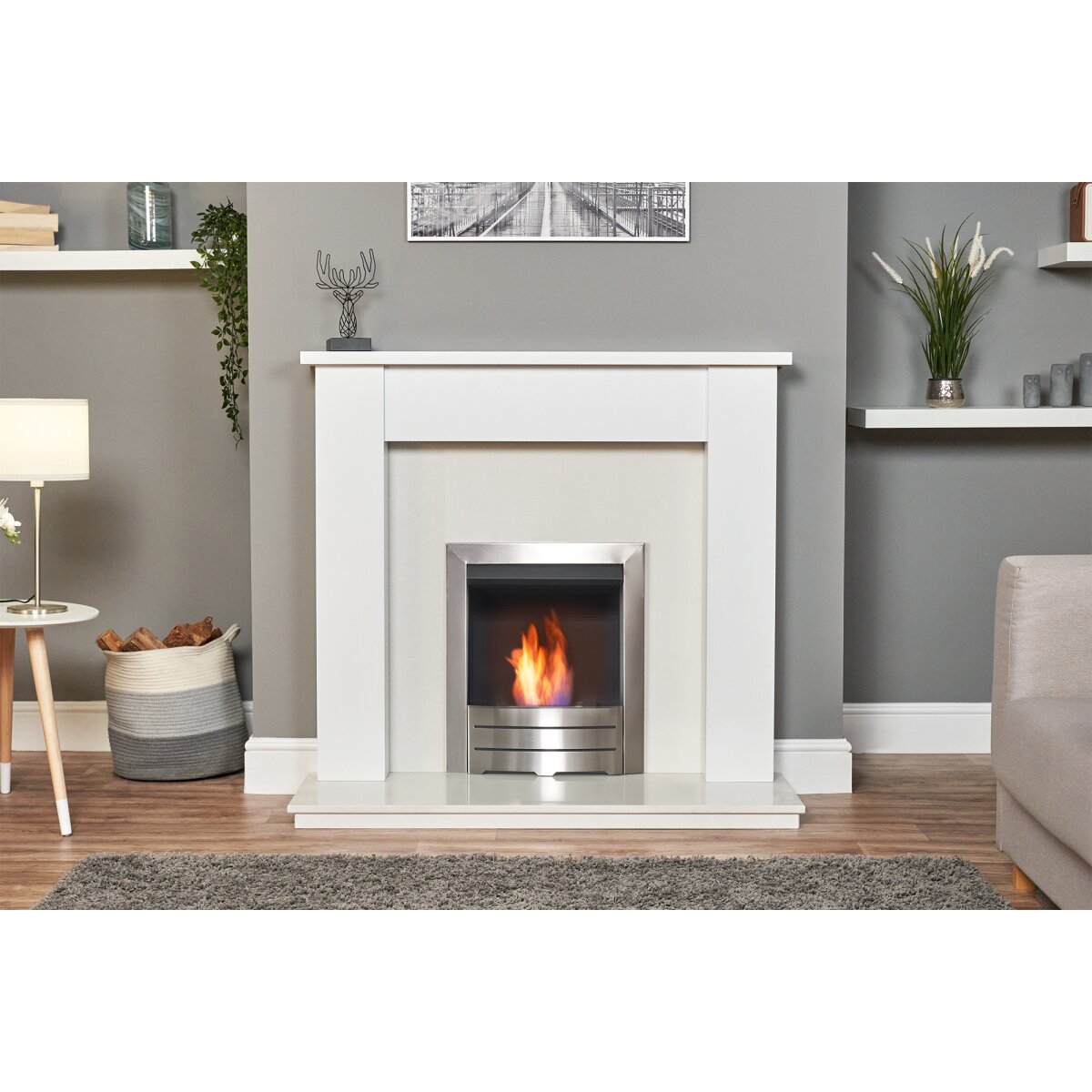 Adam Buxton Fireplace with Colorado Bioethanol Fire, 48 Inch, image 4