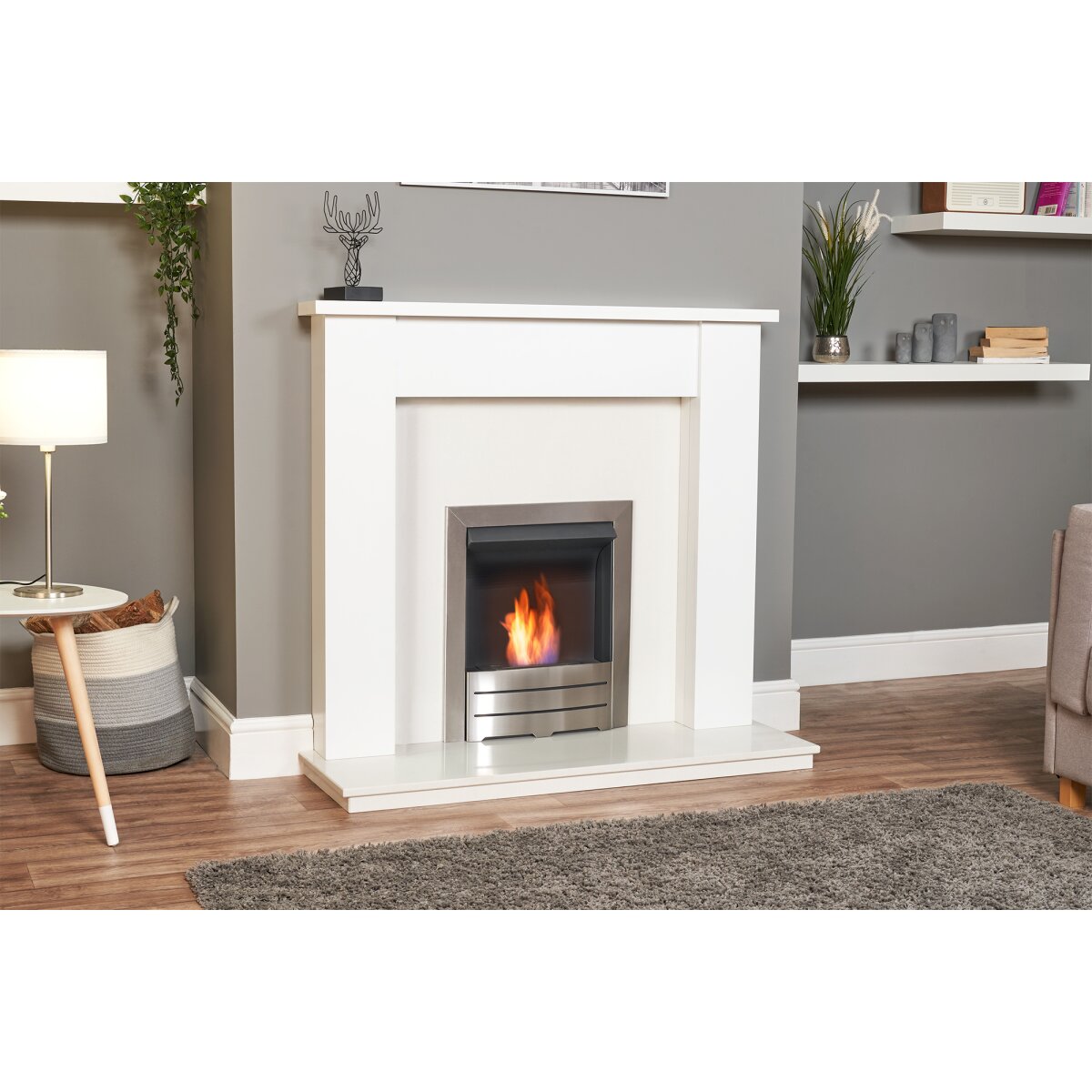 Adam Buxton Fireplace with Colorado Bioethanol Fire, 48 Inch, image 5