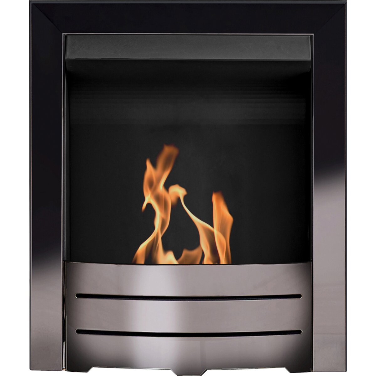 Adam Colorado Bioethanol Fire for Fireplaces, Black Nickel