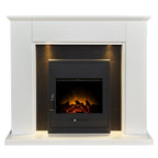 Adam Eltham Fireplace with Oslo Electric Fire and Downlights, 45 Inch