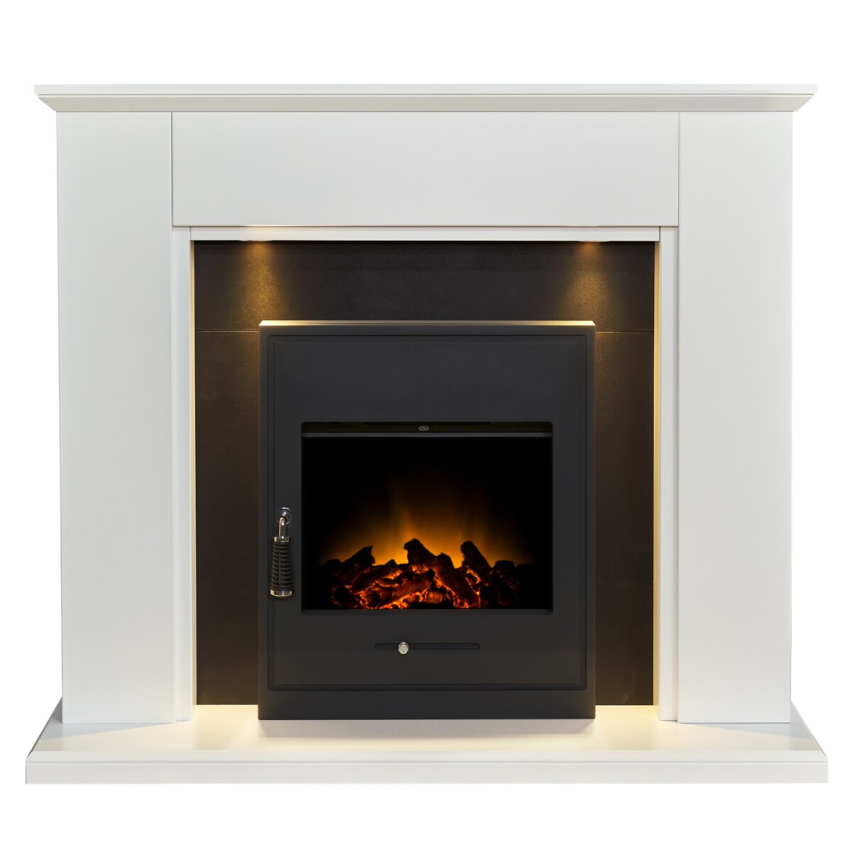 Adam Eltham Fireplace with Oslo Electric Fire and Downlights, 45 Inch