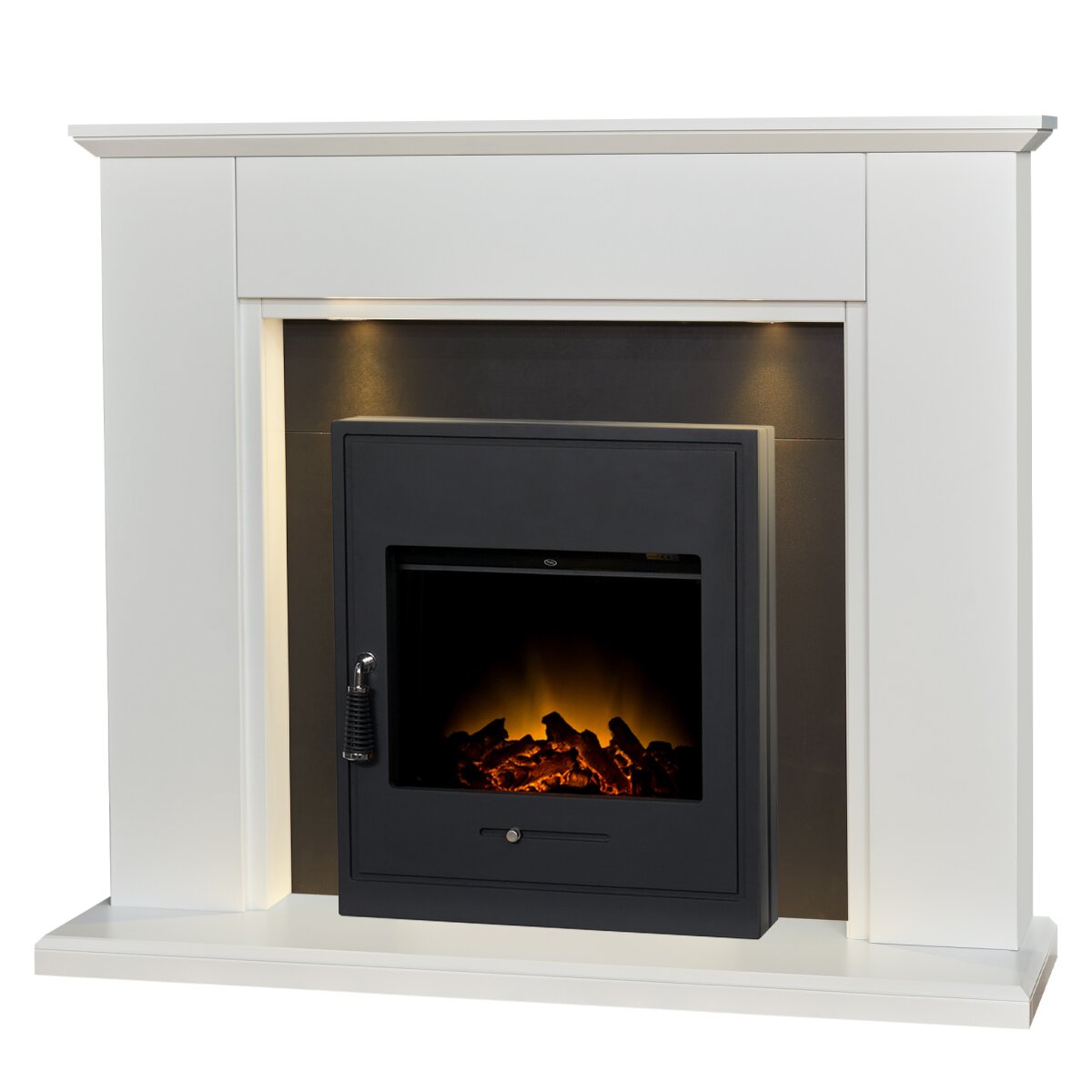 Adam Eltham Fireplace with Oslo Electric Fire and Downlights, 45 Inch, image 2