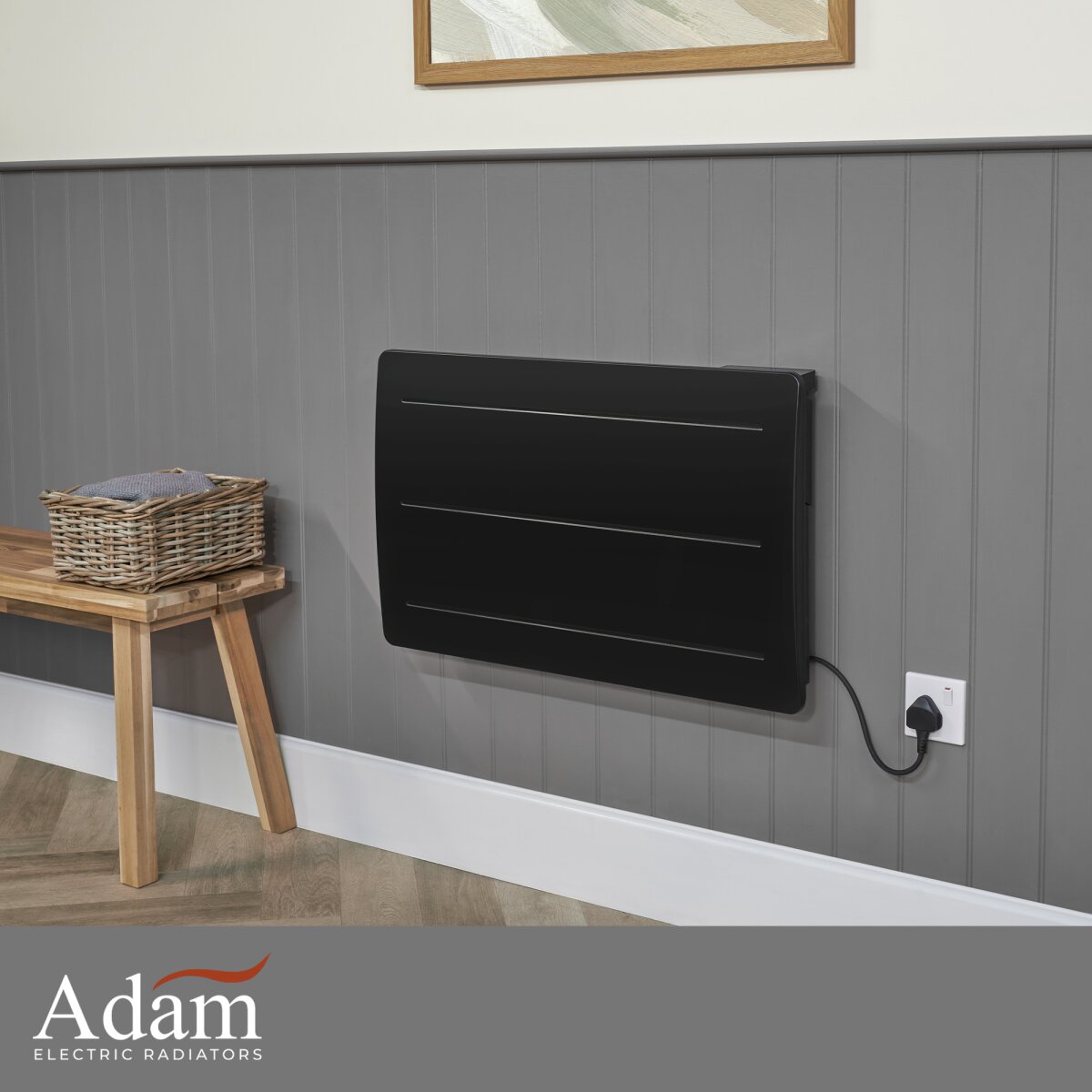 Adam Onyx 1500W Ceramic Core Electric Radiator in Anthracite, image 2