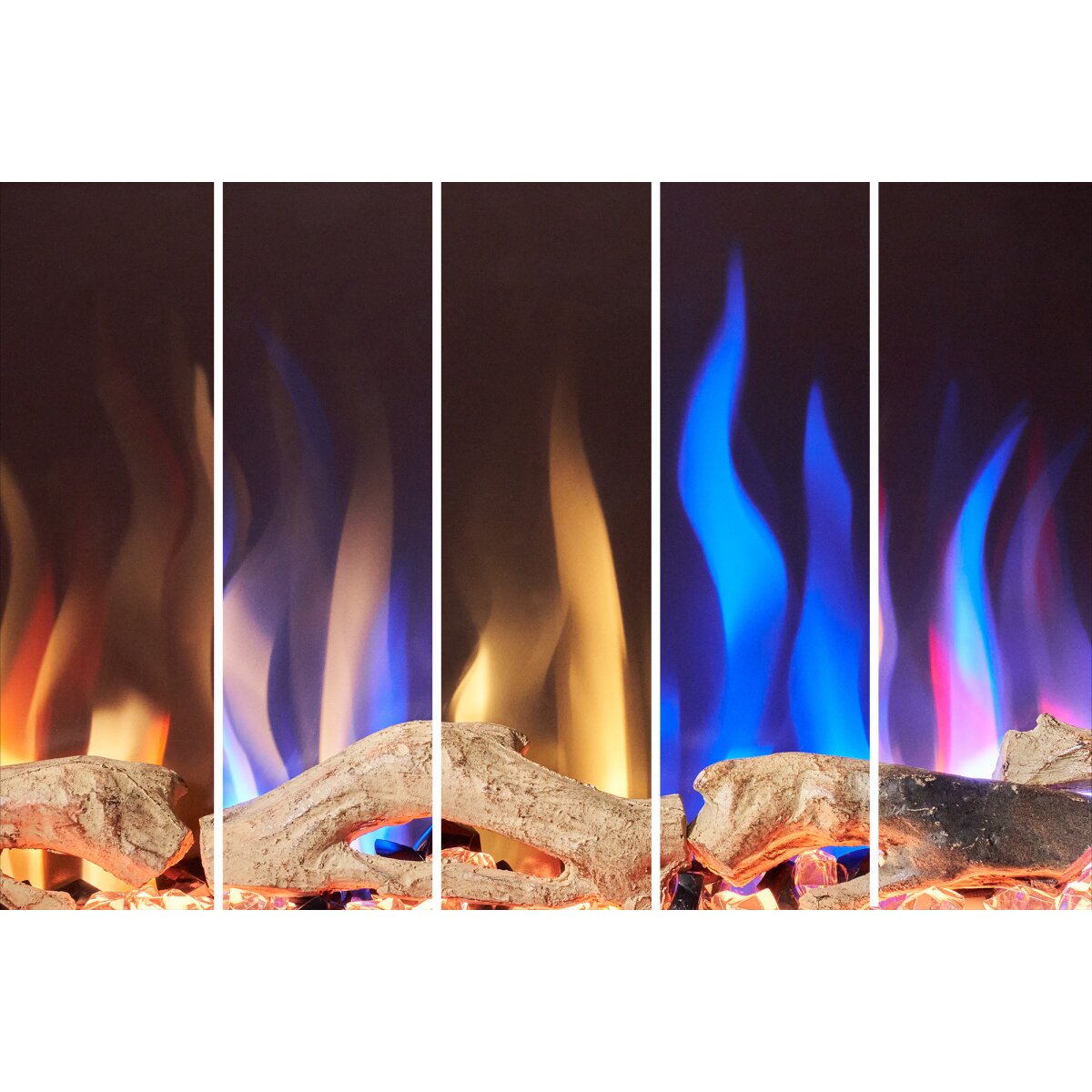 Adam Orlando 72 Inch Inset or Wall Mounted Electric Fire, 2kW, image 4