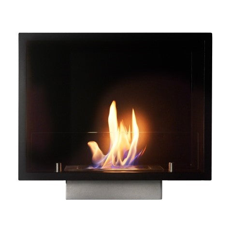 Adam Quatro Large - Inset Bioethanol Fire Full Depth in Black