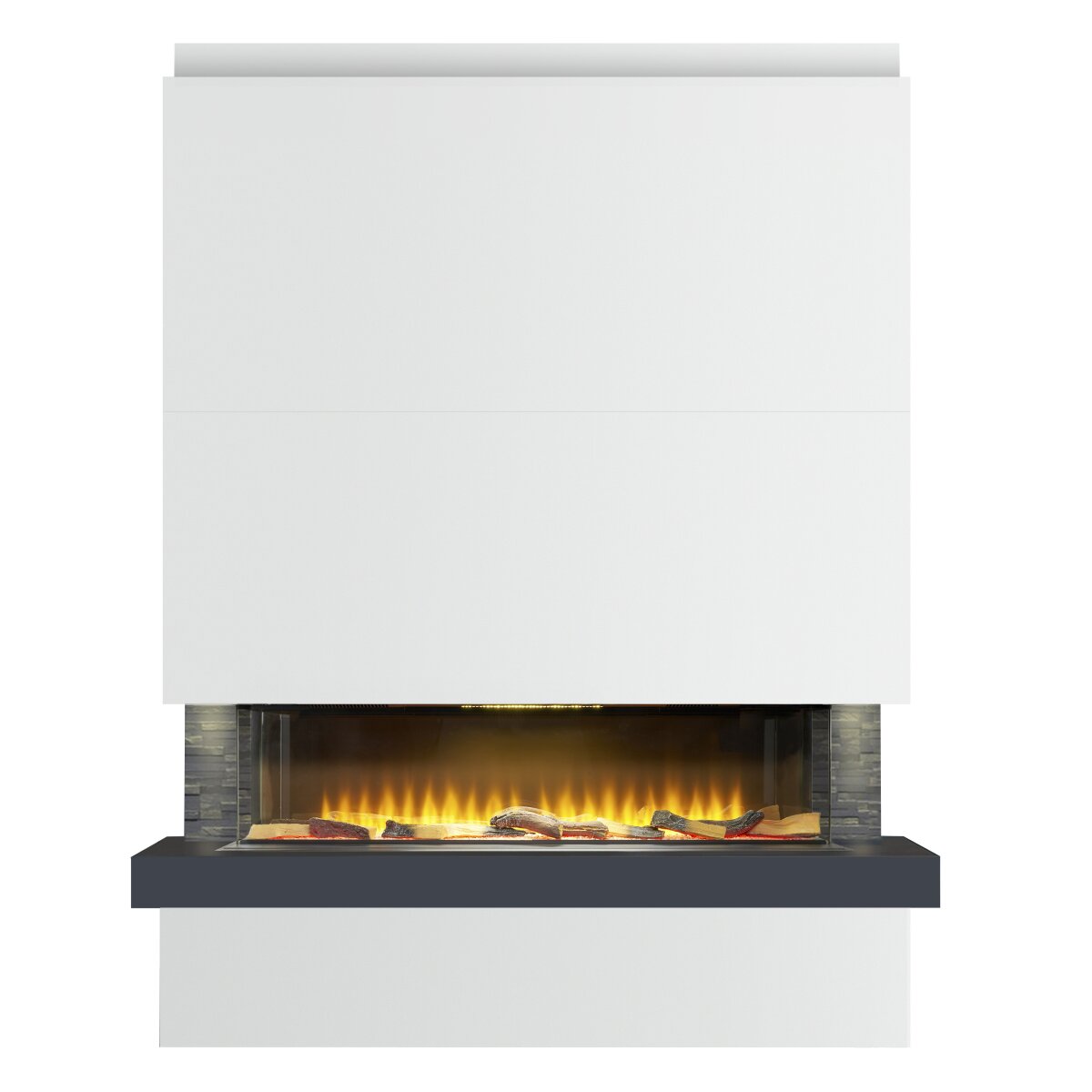 Adam Sahara Pre-Built Panoramic Media Wall 4, 51 Inch Fire, Slate Panels, image 4