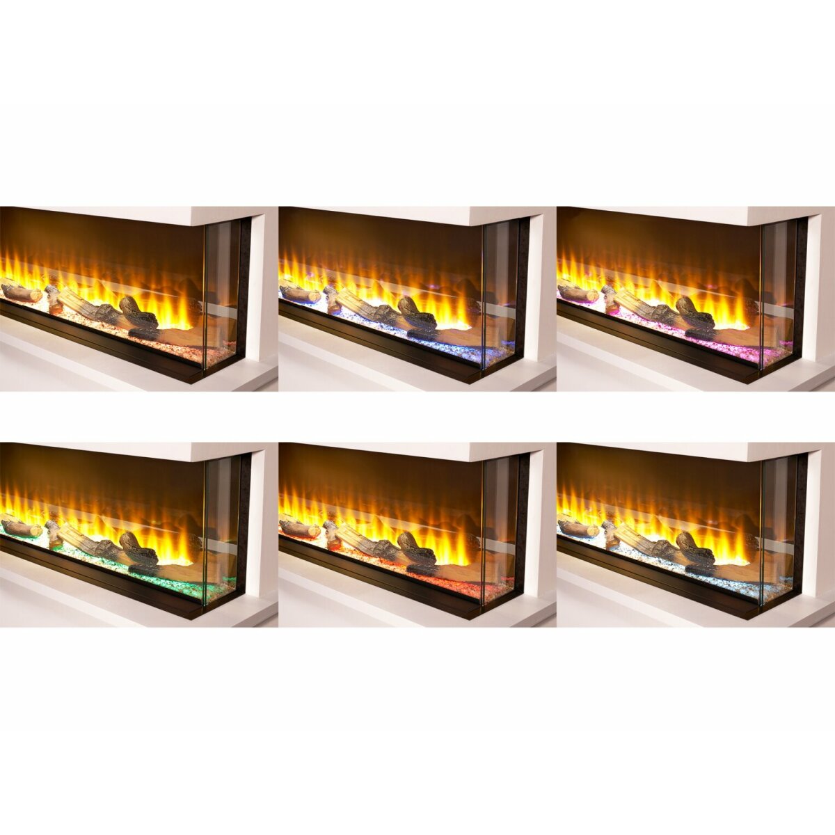 Adam Sahara Pre-Built Panoramic Media Wall 4, 51 Inch Fire, Slate Panels, image 5