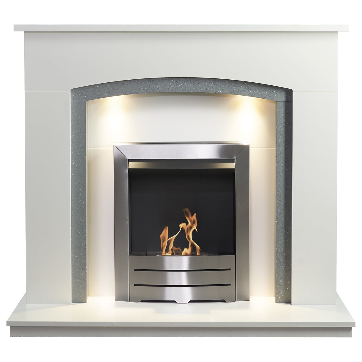 Adam Savanna Bioethanol Fireplace Suite with Colorado Fire, 48 Inch