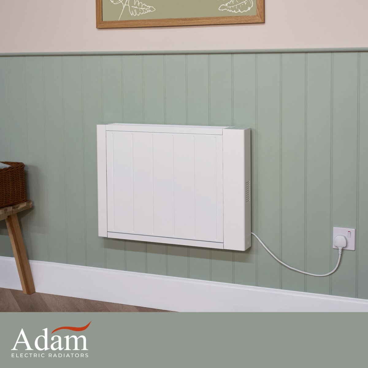 Adam Sola Ceramic-IQ 1500W Electric Radiator in White with Smart WiFi, image 2