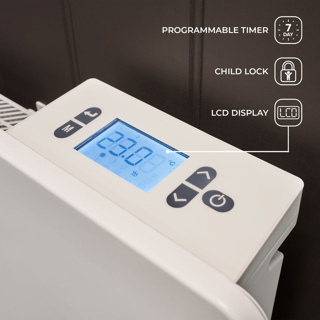 Adam Solis Ceramic Core Electric Radiator in White, 1000W to 2000W, image 13