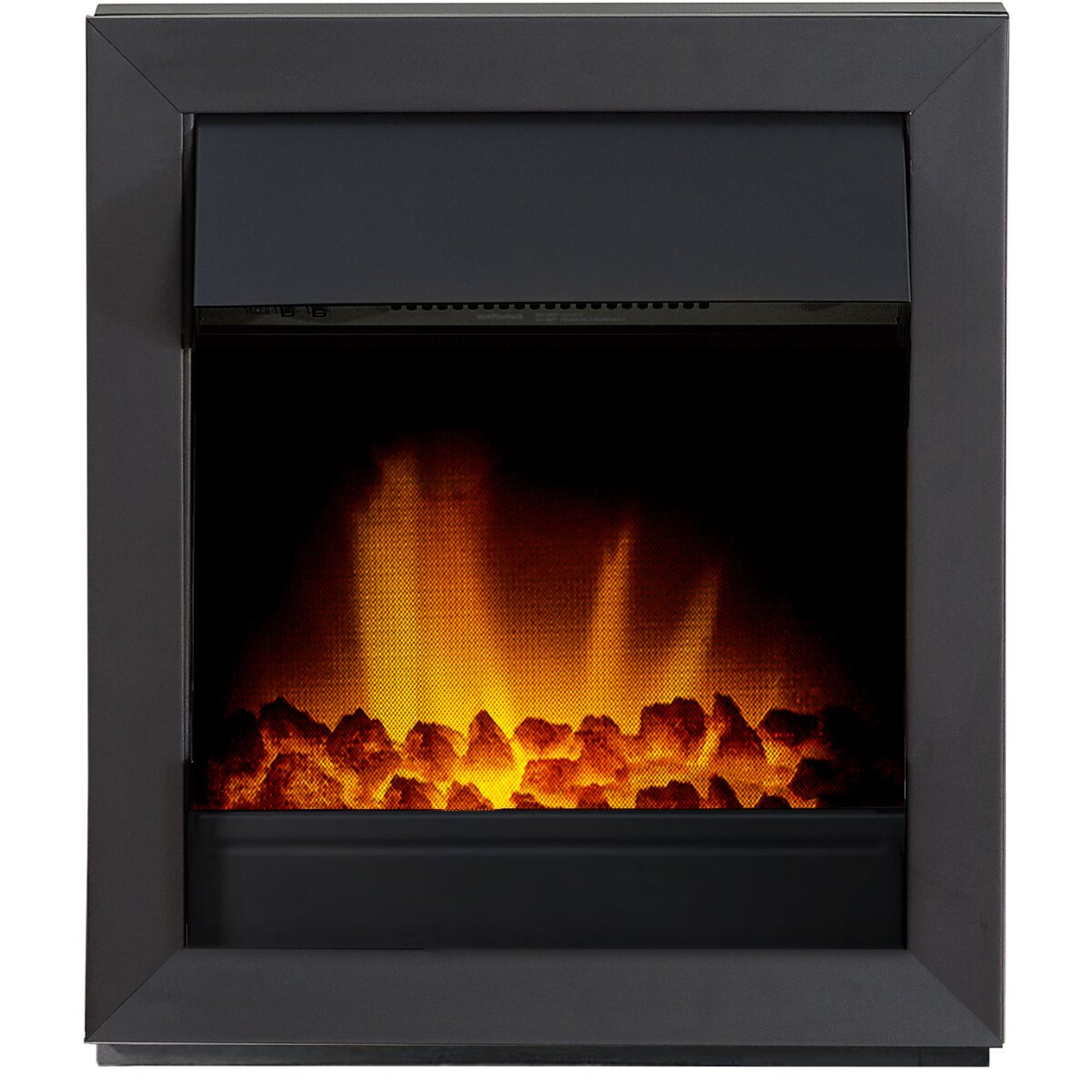 Adam Vancouver Inset Electric Fire in Black, 2kW