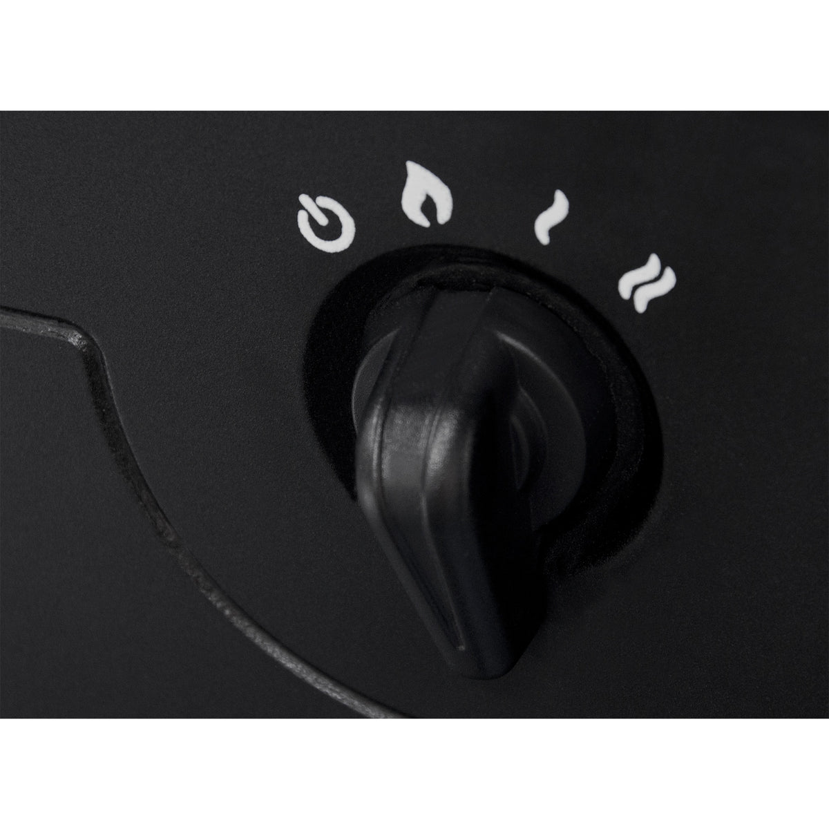 Adam Woodhouse electric stove control knob, close up