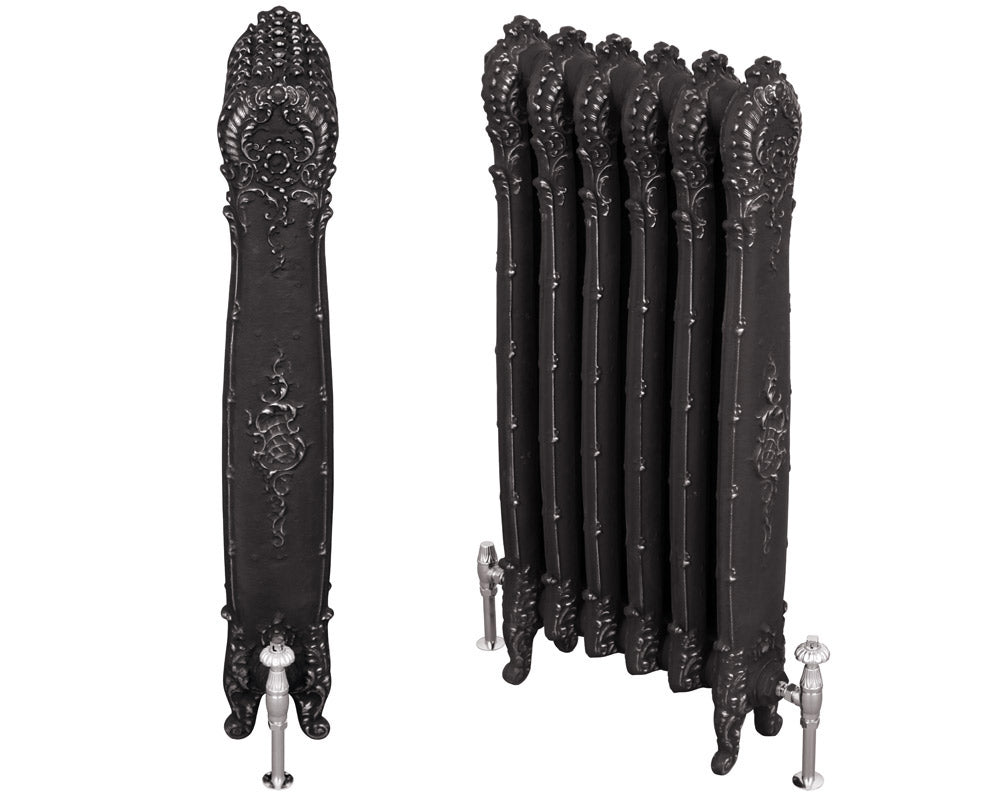 Carron Antoinette cast iron radiator, highlight polish