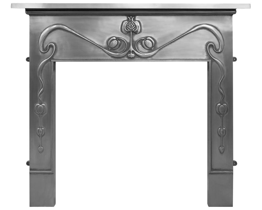 Carron Art Nouveau cast iron fire surround in full polish