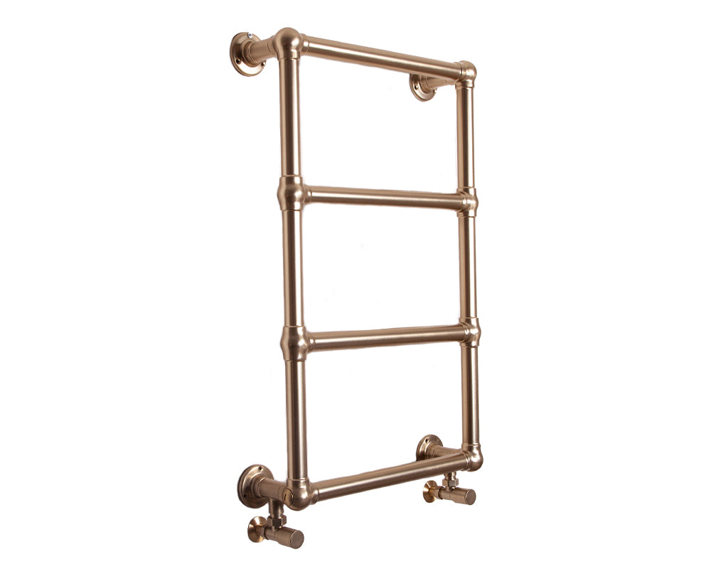 Carron Bassingham wall mounted heated towel rail in brushed brass