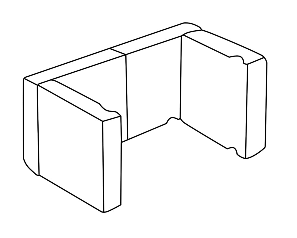 Carron 7.3kW stove 4 piece firebrick set (BHC081), genuine Carron part