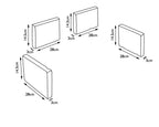 Carron 11kW stove 4 piece firebrick set (BHC612), dimension diagram