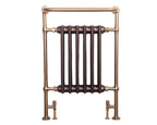 Carron Broughton towel rail in brushed brass with painted cast iron sections
