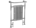 Carron Broughton towel rail in chrome with painted cast iron sections