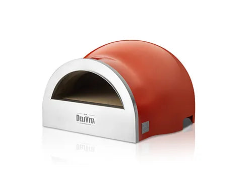 Delivita The Chilli Red Wood fired oven angled profile