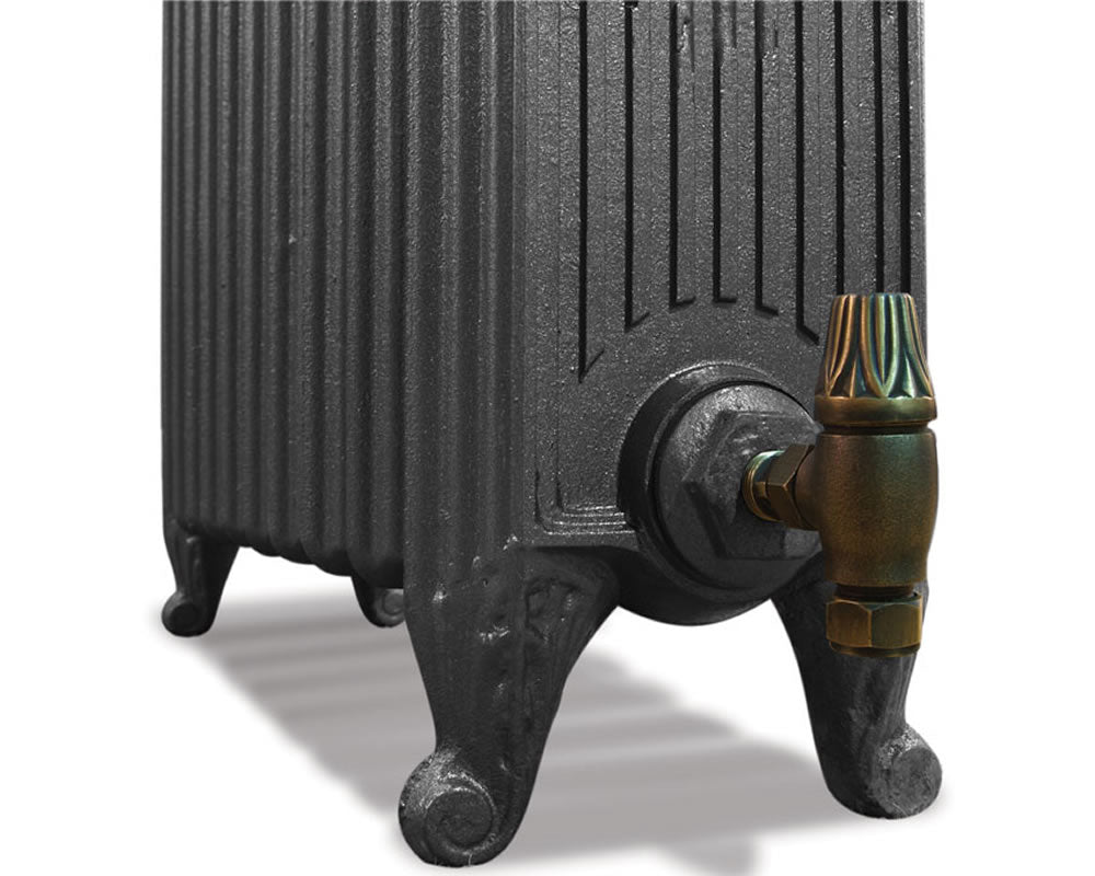 Carron Churchill cast iron radiator, foundry grey feet
