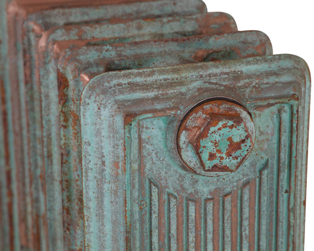Carron Churchill cast iron radiator, vintage copper top